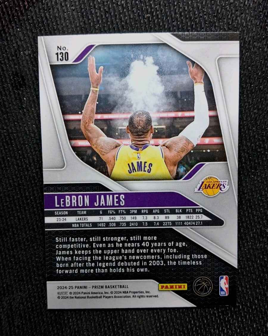 2024-25 Panini NBA Prizm LeBRON JAMES #130 [Base Chalk Toss] Los Angeles Lakers
