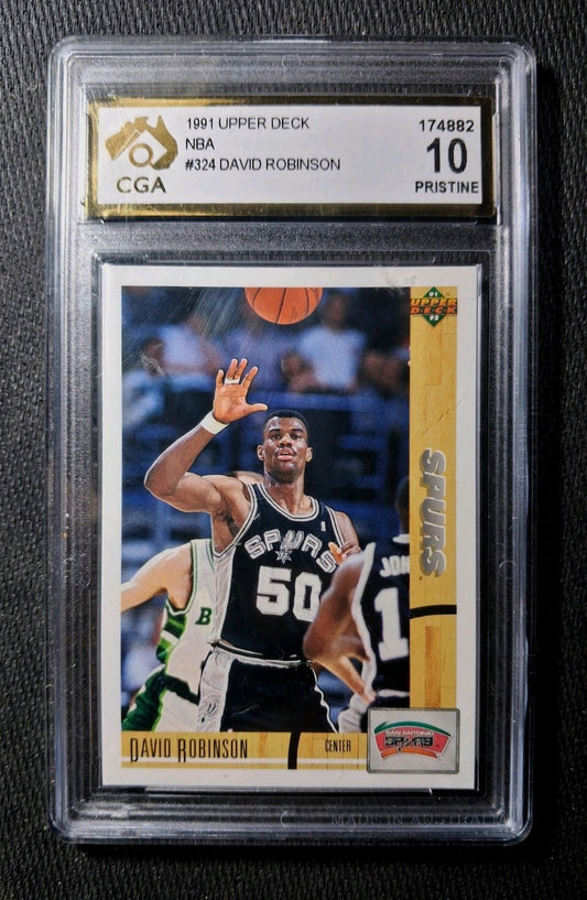David ROBINSON Graded 10- 1991-92 Upper Deck Basketball Base Card #324