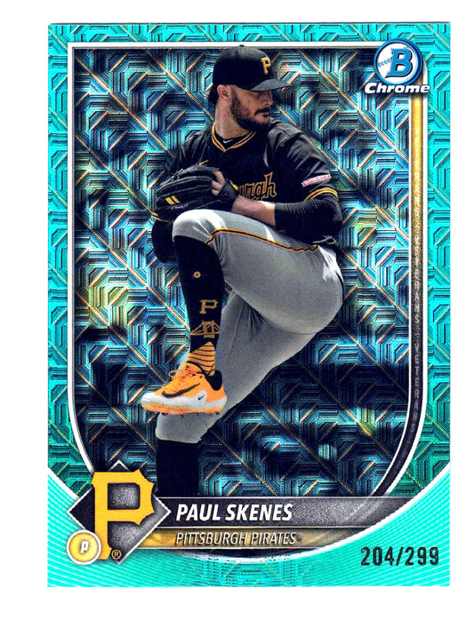 2025 Bowman Chrome Mega Box PAUL SKENES #30 [Mojo Refractor Aqua] /299 Pirates