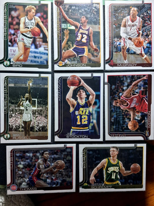 2025-26 Topps Basketball Flagship - LEGENDS OF NBA [Base Set] 8x Legends in Set