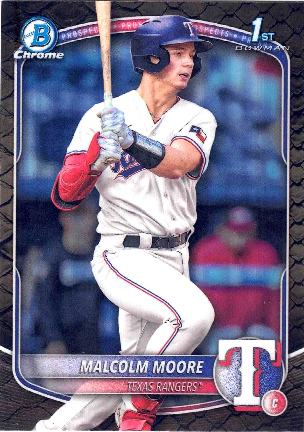 2025 Bowman Chrome Baseball MALCOM MOORE #BCP-129 [Reptilian] Texas Rangers(1st)