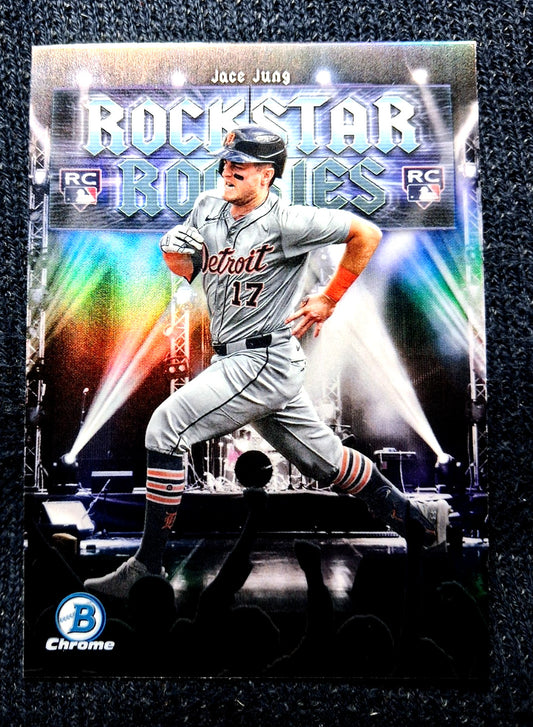 2025 Bowman MLB Chrome JACE JUNG #RR-5 [Rockstar Rookies] Detroit Tigers (RC)